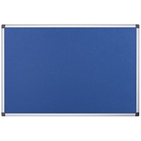 Bi-Office Fire Retardant Notice Board, 900x600mm, Blue