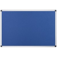 Bi-Office Fire Retardant Notice Board, 1200x900mm, Blue