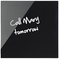 Bi-Office Magnetic Frameless Glass Board, 480x480mm, Black Bi-Office Magnetic Frameless Glass Board, 480x480mm, Black