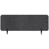 Archyi Desk Sculpo Desk Screen with Metal Clamps, 1400x400mm Dark Grey