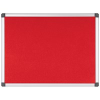 Bi-Office New Generation A9 Felt Noticeboard, 600x450mm, Red