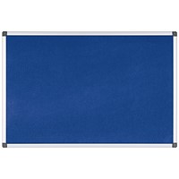 Bi-Office New Generation A9 Felt Noticeboard, 600x450mm, Blue Bi-Office New Generation A9 Felt Noticeboard, 600x450mm, Blue