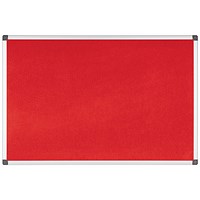Bi-Office New Generation A9 Felt Noticeboard, 1200x1200mm, Red