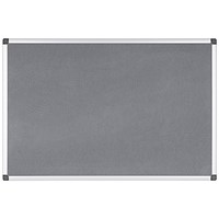 Bi-Office Felt Noticeboard 60x90cm Aluminium Frame Grey