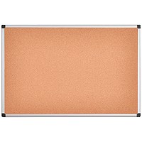 Bi-Office Aluminium Frame Cork Noticeboard 900x600mm