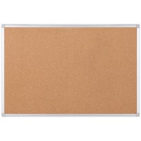 Bi-Office Earth-It Aluminium Frame Cork Board 900x600mm