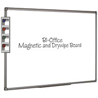 Bi-Office Magnetic Whiteboard, Aluminium Frame, 600x450mm