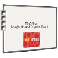Bi-Office Magnetic Whiteboard, Aluminium Frame, 1200x900mm
