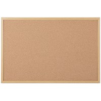 Bi-Office Earth Executive Cork Noticeboard, 1800x1200mm, Oak MDF Frame