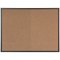 Bi-Office Essentials Techcork Noticeboard, 1200x900mm, Black Wooden Frame