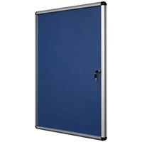 Bi-Office Lockable Internal Display Case 931x670mm Blue