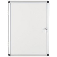 Bi-Office Enclore Magnetic Drywipe Display Case, 4xA4, Aluminium Frame
