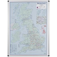 Bi-Office Maya Magnetic British Isles Sales & Marketing Map, 1200x900mm Bi-Office Maya Magnetic British Isles Sales & Marketing Map, 1200x900mm