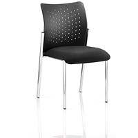 Academy Visitor Chair, Plastic Back, Black