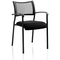 Brunswick Visitor Chair, With Arms, Black
