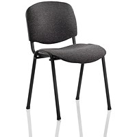 ISO Black Frame Stacking Chair, Charcoal