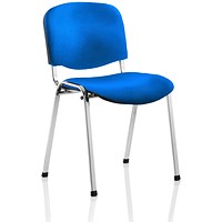 ISO Chrome Frame Stacking Chair - Blue