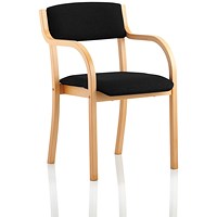 Madrid Visitor Chair, With Arms, Black