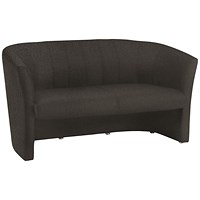 Neo Twin Seat Fabric Tub Sofa - Black