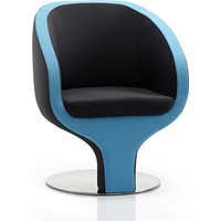 Tulip Visitor Chair, Black & Blue