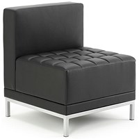 Infinity Leather Modular Chair, Black