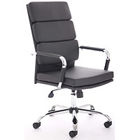 Advocate Executive Chair, Fixed Height Arms, Black