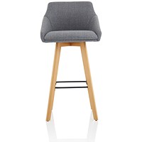 Carmen Wooden Leg High Stool, Grey