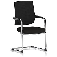 Vero Airmesh Back Cantilever Chair, Black
