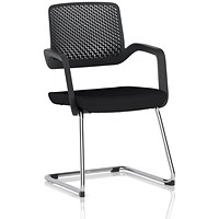 Cosmo Cantilever Chair Black Frame Black Seat