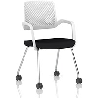 Cosmo Training Chair White Frame Black Seat
