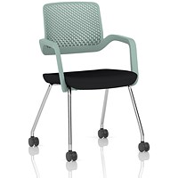 Cosmo Training Chair Green Frame Black Seat