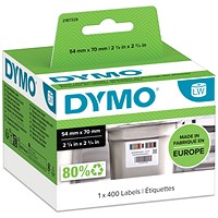 Dymo 2187329 Labelwriter Stock Rotation Labels, Black on White, 70x54mm, 400 Labels Per Roll Dymo 2187329 Labelwriter Stock Rotation Labels, Black on White, 70x54mm, 400 Labels Per Roll