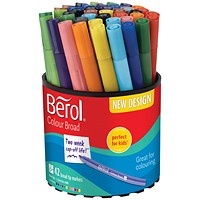 Berol Colour Broad Pen Water Based Ink Assorted (Pack of 42)