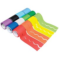 Bordette Fadeless Card Border Rolls 57mm x 15m Assorted (Pack of 12)