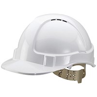 Comfort Vented Safety Helmet ABS Shell White
