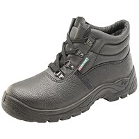 4 D-Ring Mid Sole Safety Boot Black Size 7