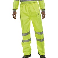 Hi Visibility Breathable Overtrousers Saturn Yellow XL