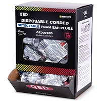 PU Foam Disposable Earplugs, Yellow, Pack of 200