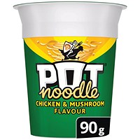 Pot Noodle Chicken and Mushroom, 90g, Pack of 12 Pot Noodle Chicken and Mushroom, 90g, Pack of 12