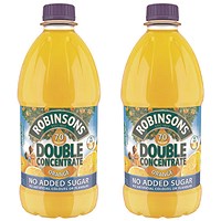 Robinsons Double Concentrate Orange Squash, 1.75 Litres, Pack of 2