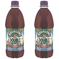 Robinsons Double Concentrate Apple & Blackcurrant Squash, 1.75 Litres, Pack of 2