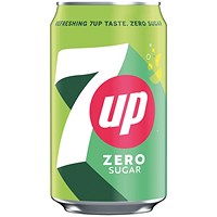 7Up Zero Lemon and Lime, 24 x 330ml Cans