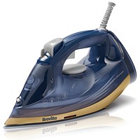 Breville Super Steam Iron, 2600W, Navy/Polished Brass Breville Super Steam Iron, 2600W, Navy/Polished Brass
