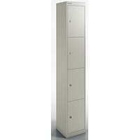 Qube by Bisley Locker 4 Door 1800mm High 457 Deep Goose Grey