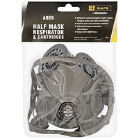Beeswift Half Mask Respirator and Abek Cartridges, Grey