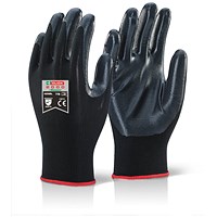 B-Safe Nite Star Gloves, Black, Large