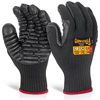 B-Safe Gloveszilla Anti Vibration Gloves, Black, Large