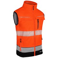 Beeswift Deltic Hi-Vis Two Tone Gilet, Orange & Black, 4XL