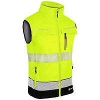 Beeswift Deltic Hi-Vis Two Tone Gilet, Saturn Yellow & Black, Small