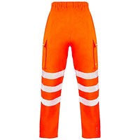 Beeswift Deltic Hi-Vis Overtrousers, Orange, 5XL Beeswift Deltic Hi-Vis Overtrousers, Orange, 5XL